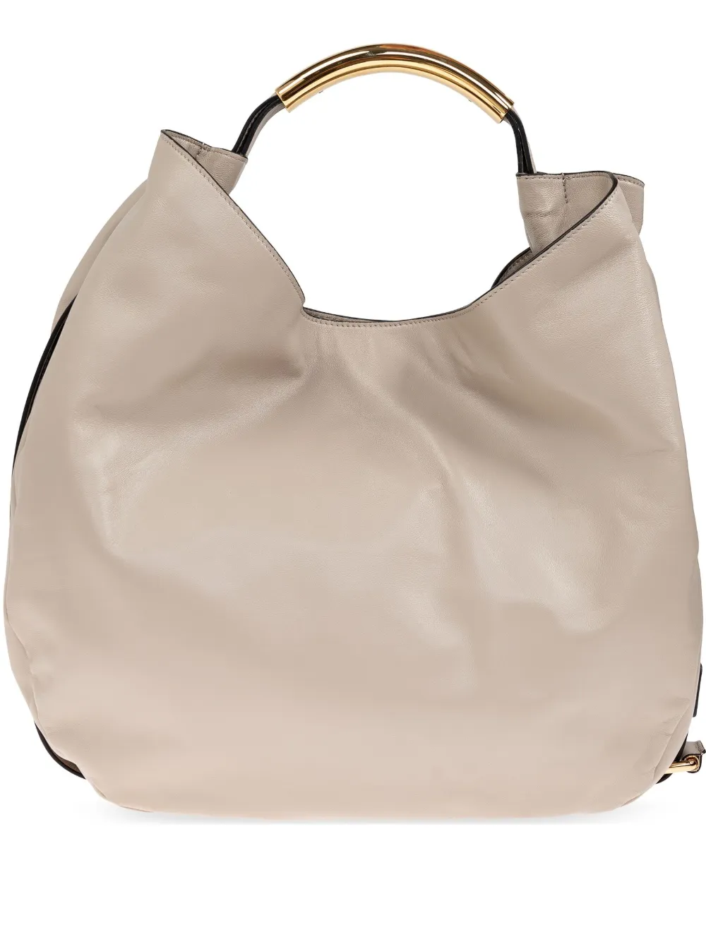 Moschino Leren shopper Beige