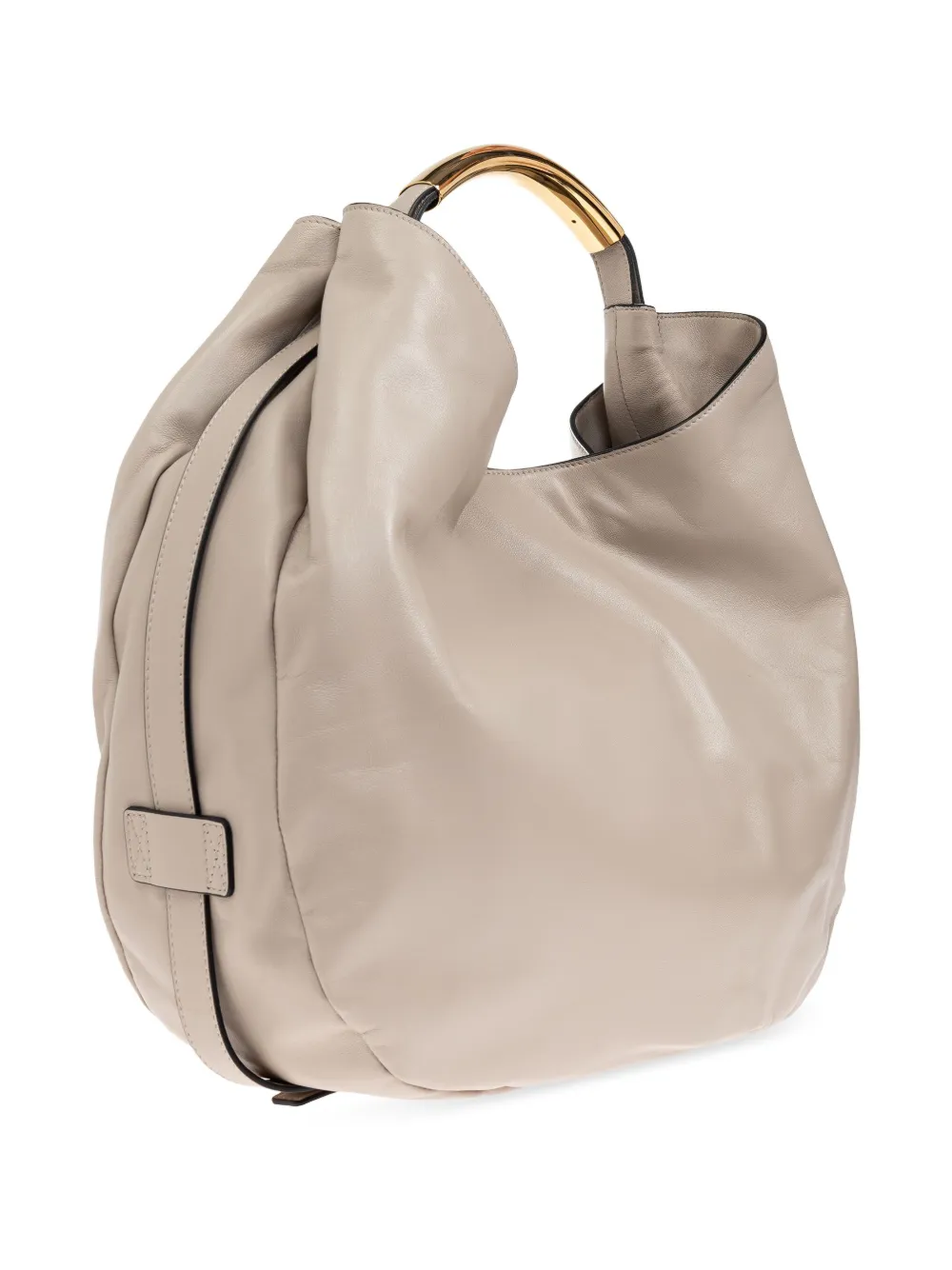 Moschino Leren shopper Beige