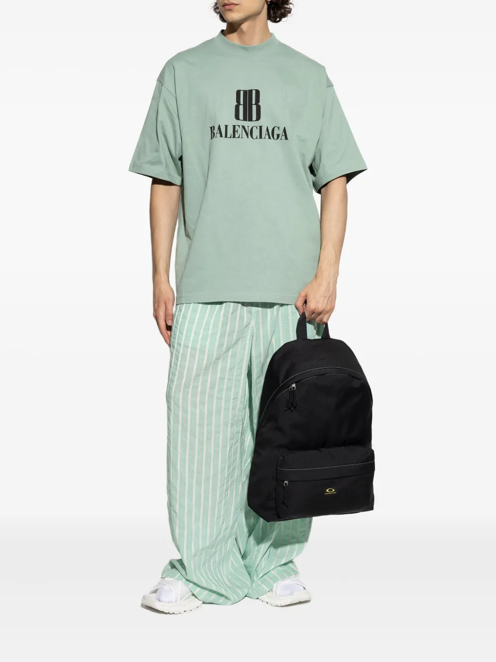 Balenciaga Nano BB logo-print T-shirt Groen