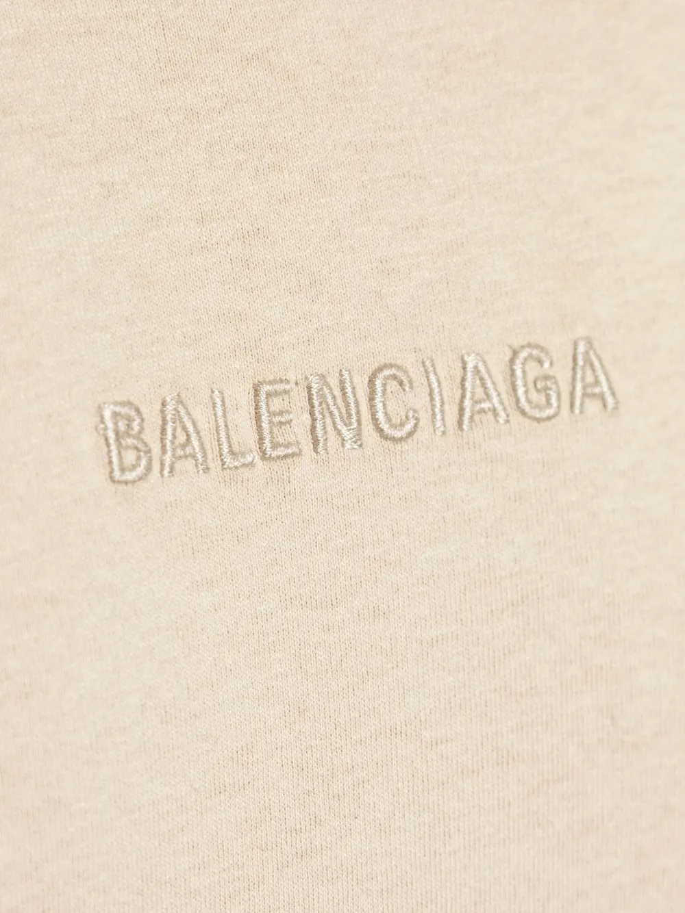 Balenciaga T-shirt met geborduurd logo Beige