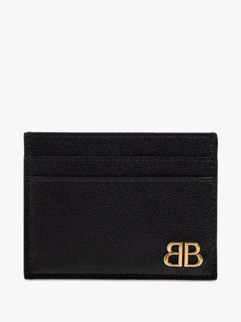 Balenciaga tarjetero con placa del logo