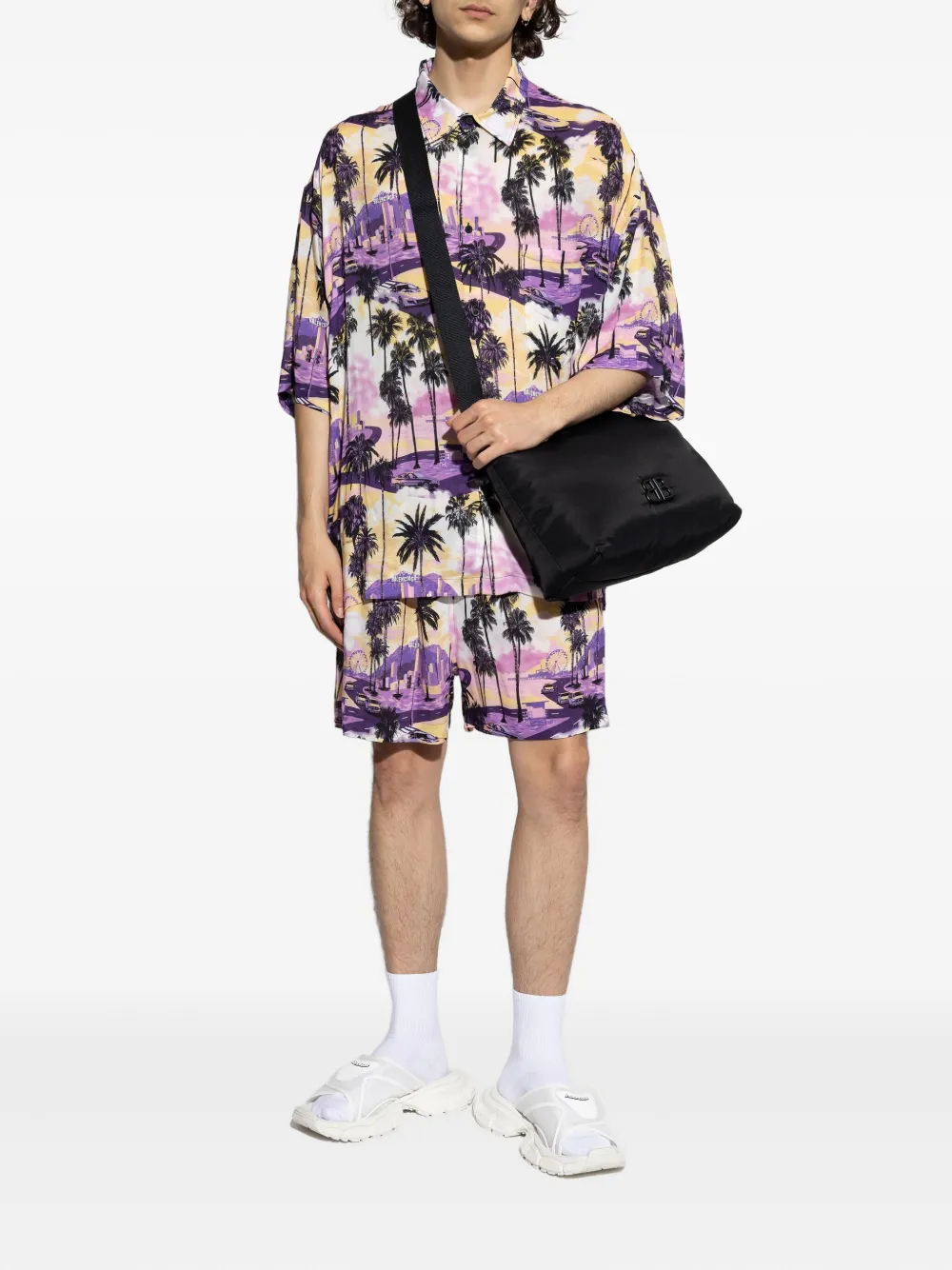 Balenciaga Shorts met print Paars