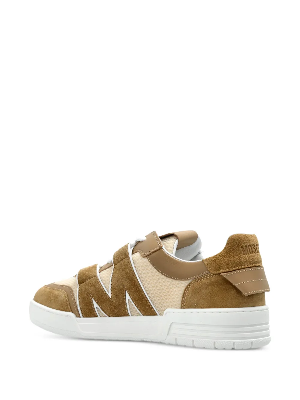 Moschino logo-debossed mesh sneakers Neutrals
