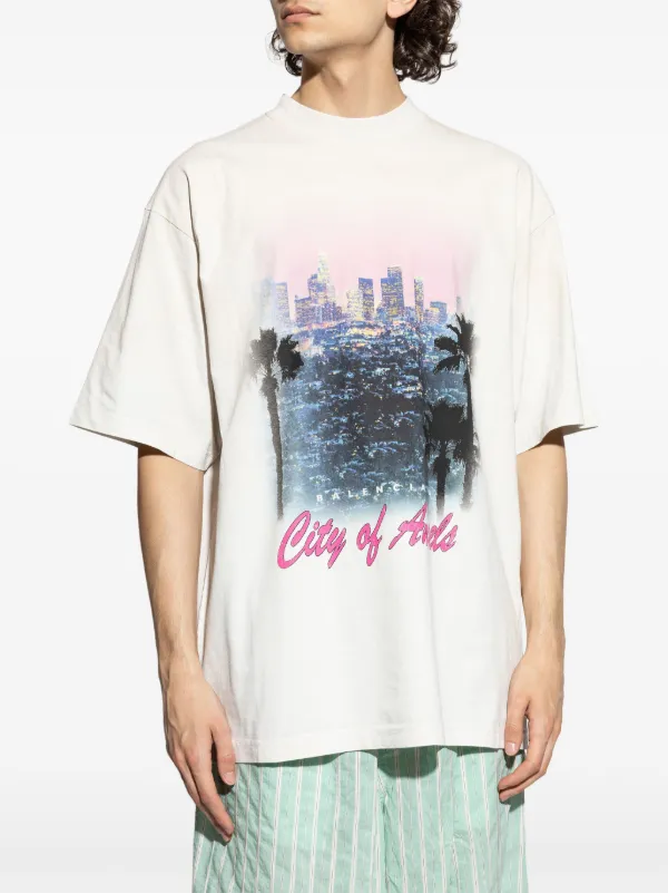 Balenciaga City Of Angels graphic-print T-shirt | White