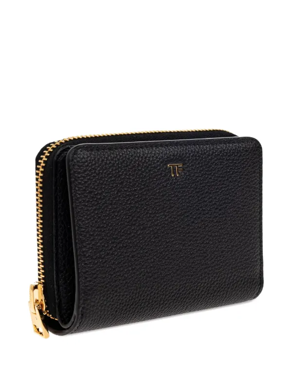 TOM FORD ジップ財布　ブラック TOM FORD zip-around Leather Wallet | Black | FARFETCH