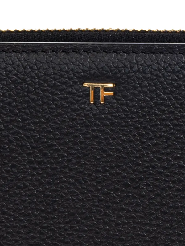 TOM FORD ジップ財布　ブラック TOM FORD zip-around Leather Wallet | Black | FARFETCH