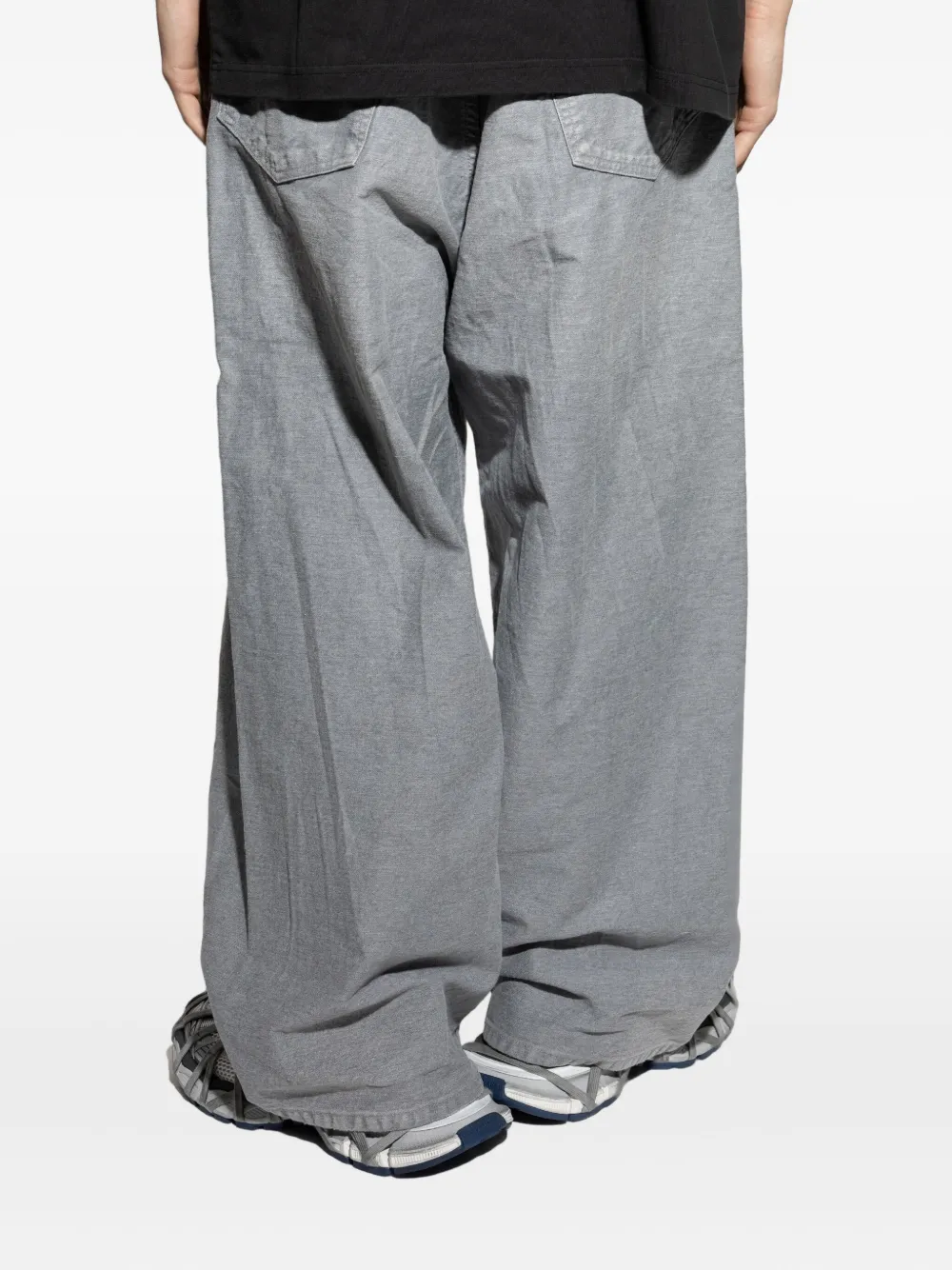 Balenciaga Trompe L'oeil broek met geborduurd logo Grijs