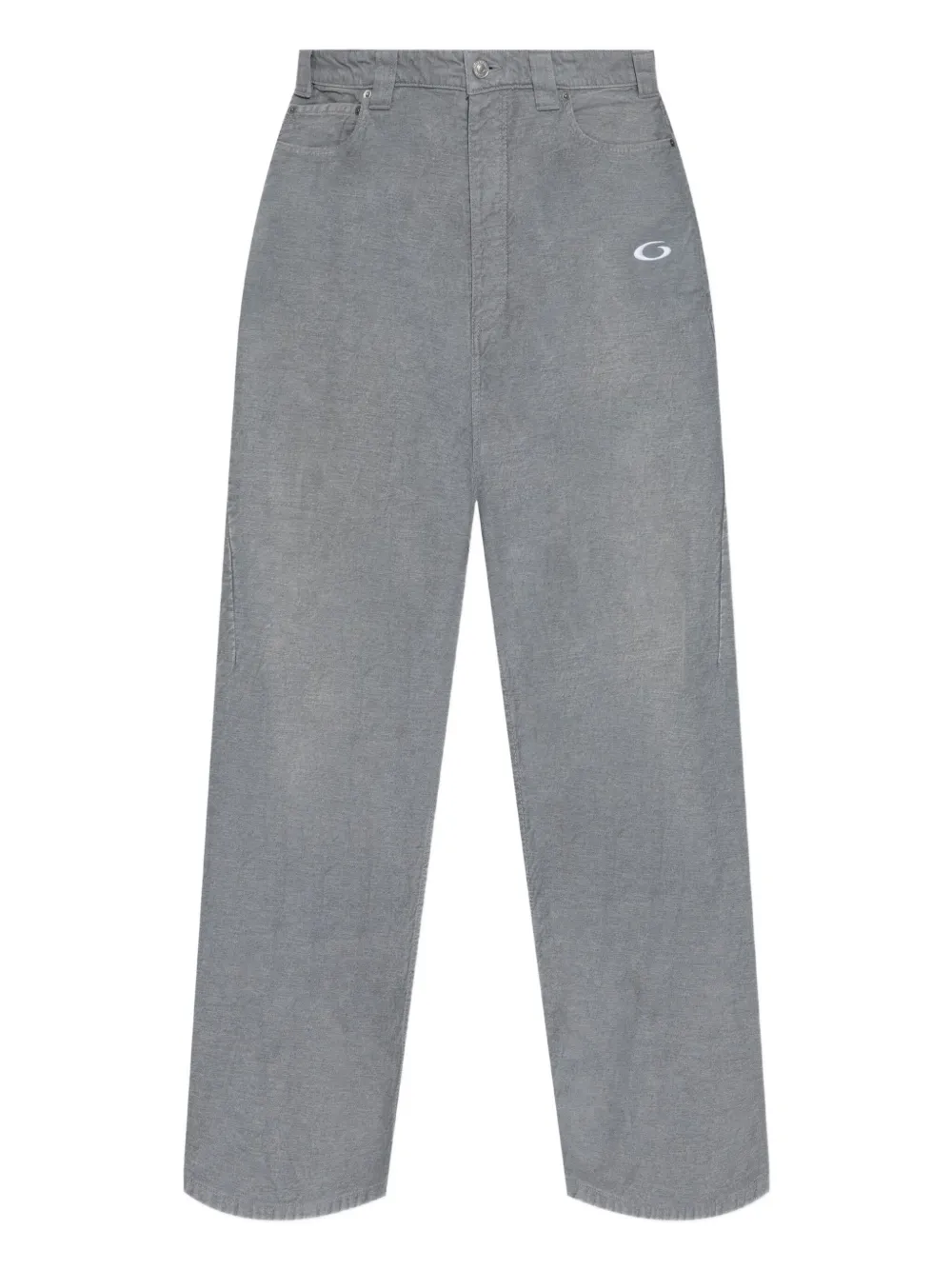 Balenciaga Pantaloni Trompe L'oeil con ricamo - Grigio