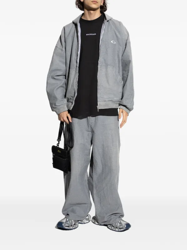 BALENCIAGA バレンシア トロンプルイユパンツ コットン パンツ Balenciaga トロンプルイユ パンツ | グレー | FARFETCH JP