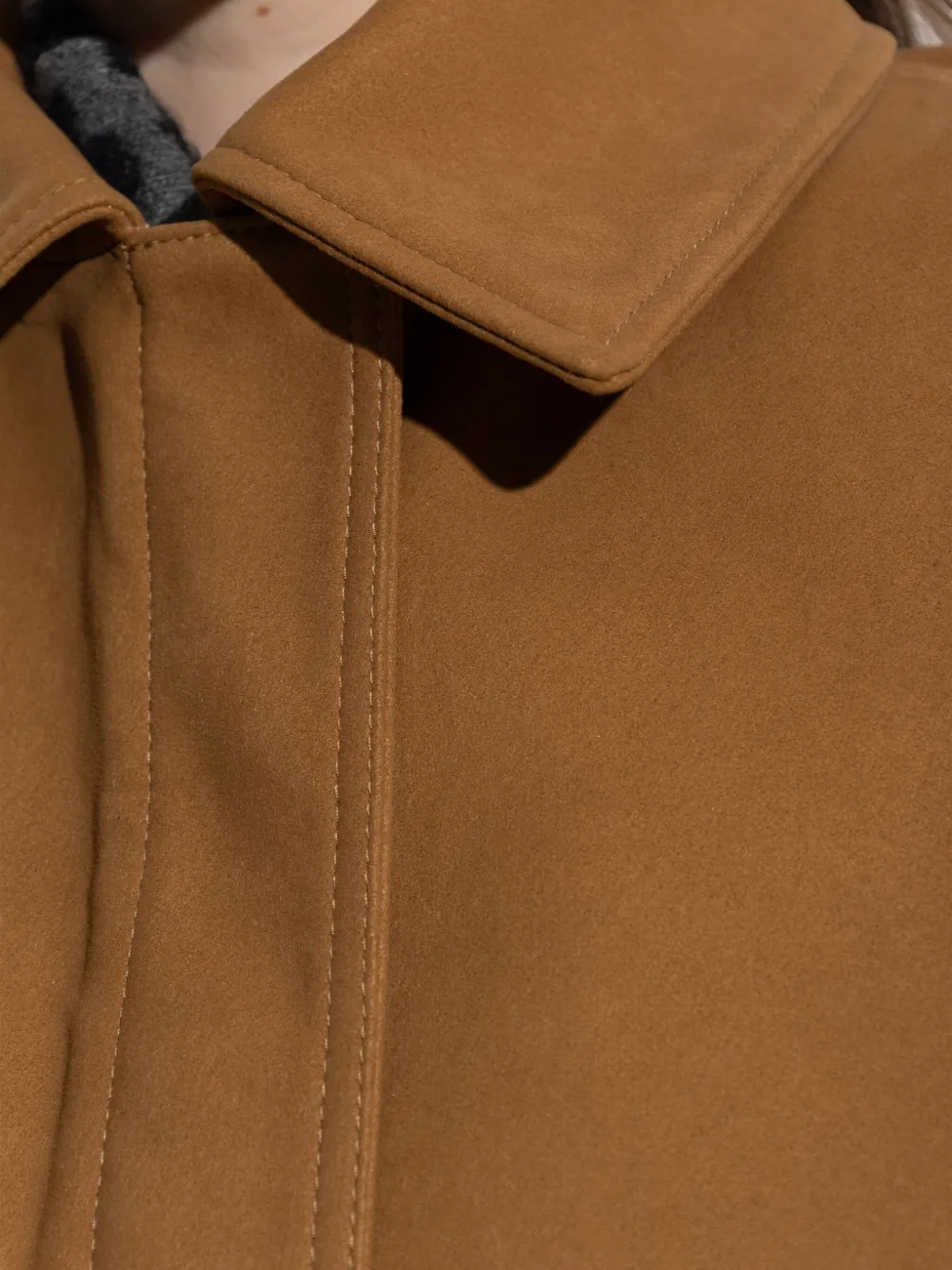 Stella McCartney Jack met kraag en geribbelde afwerking Bruin