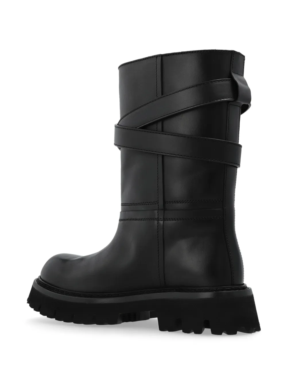 Moschino buckle-strap boots Black