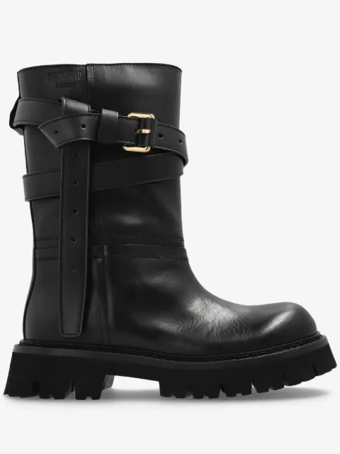 Moschino buckle-strap boots