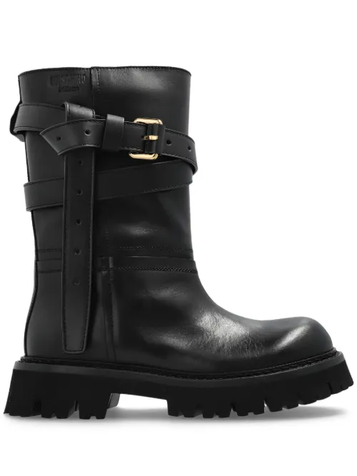 Bottines à détail de boucle - Moschino - Modalova