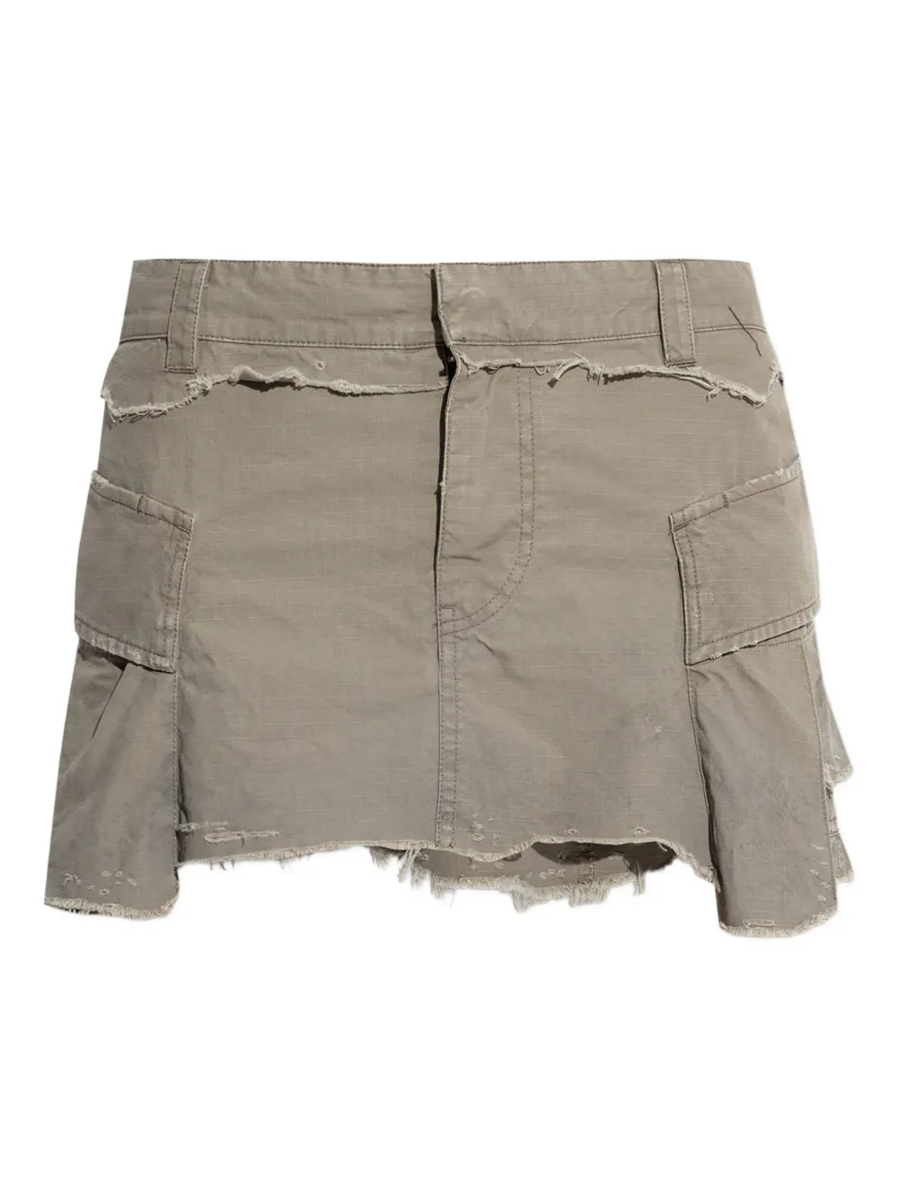 Balenciaga frayed-detail mini skirt