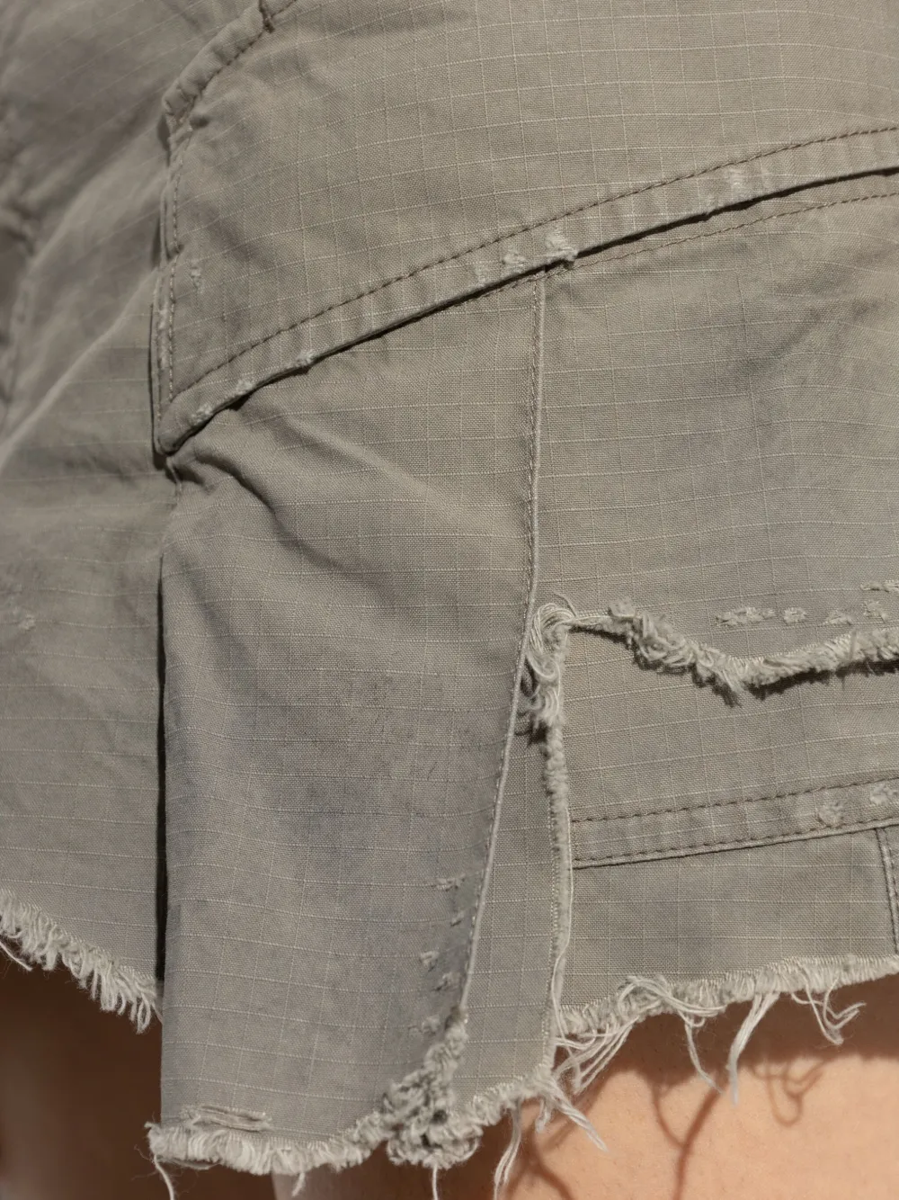 Balenciaga Mini-rok met franje Groen