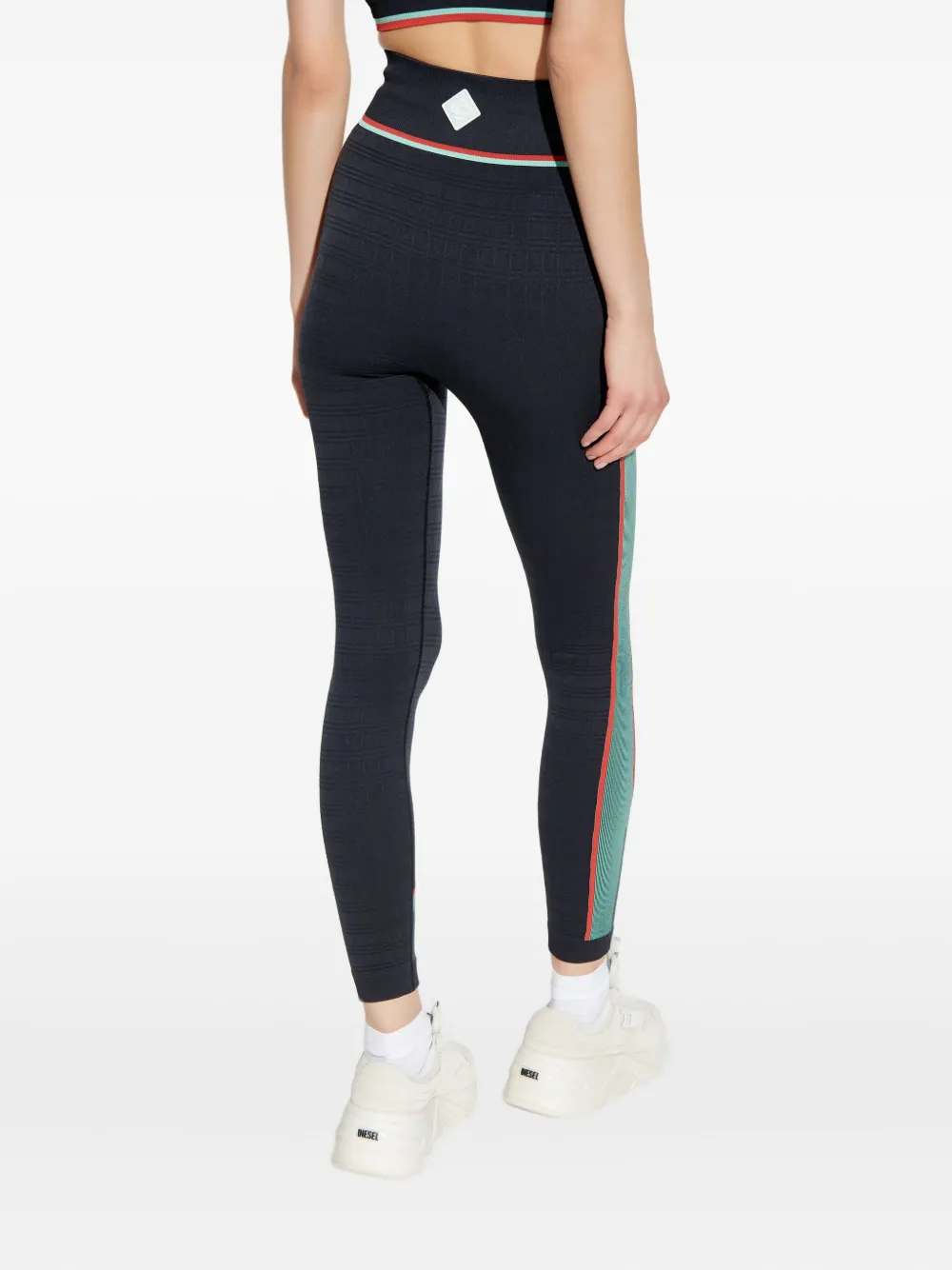 Casablanca Legging met vlakken Zwart