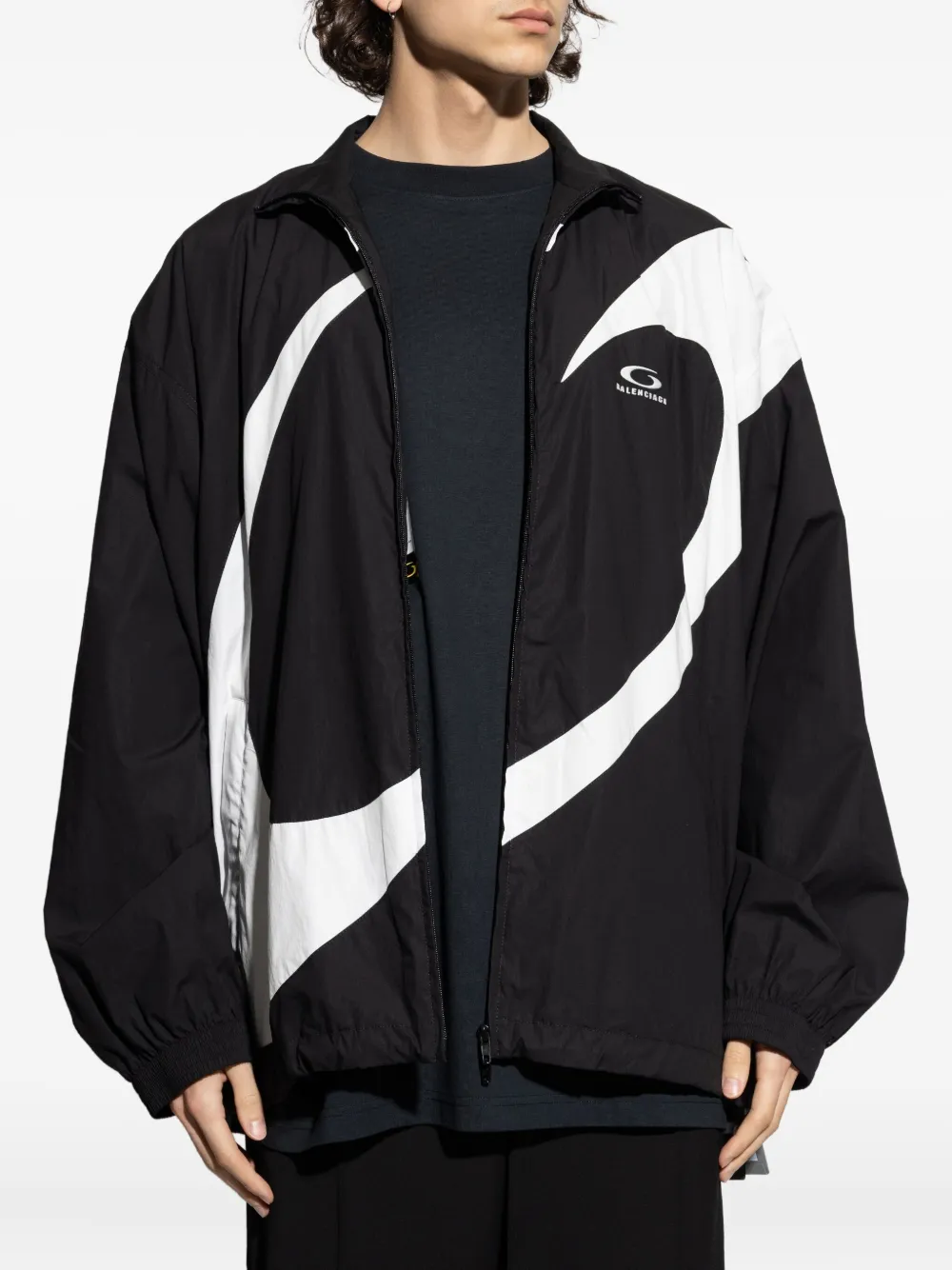 Balenciaga Loop Sports Icon jack met grafische print Zwart