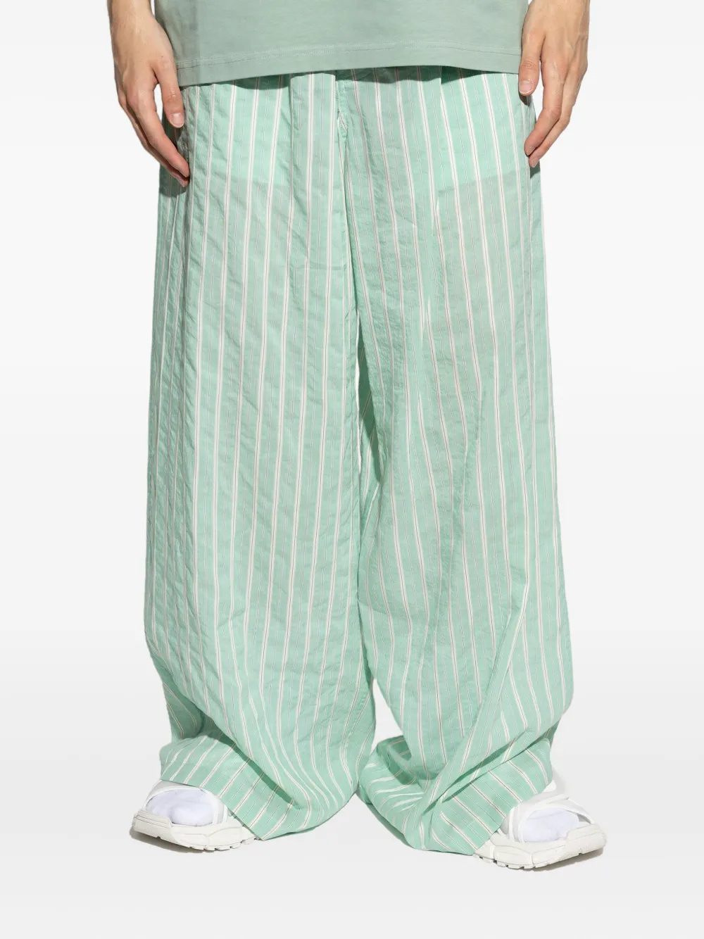 Balenciaga Gestreepte broek Groen