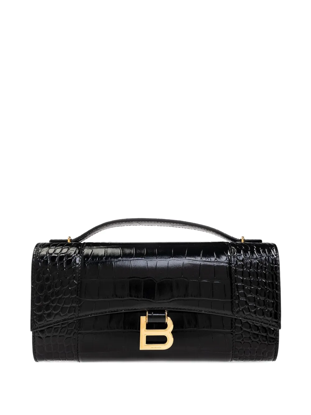 Balenciaga crocodile-embossed top-handle bag Zwart