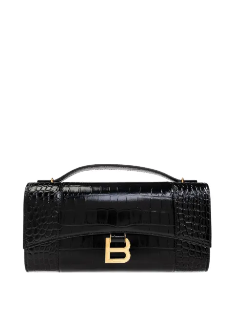 Balenciaga crocodile-embossed top-handle bag