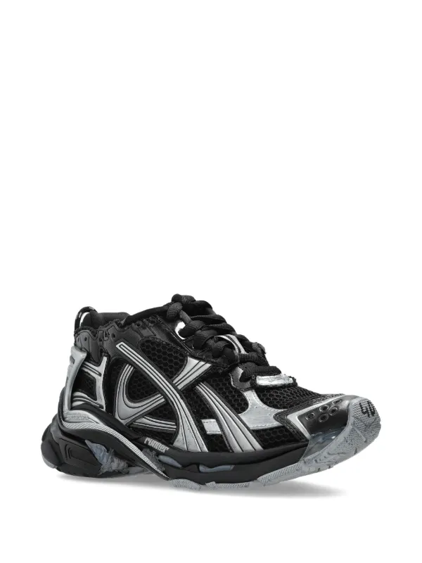 スニーカー BALENCIAGA  Balenciaga Sneakers Women Fabric Black Balenciaga Triple S Women Black Sneakers Polyurethane Wedge