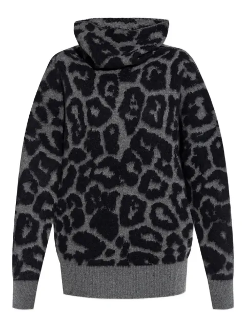 Stella McCartney leopard-pattern roll-neck jumper
