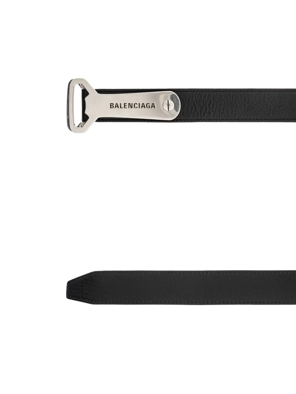 Balenciaga Bottle Opener D Ring leather belt Zwart