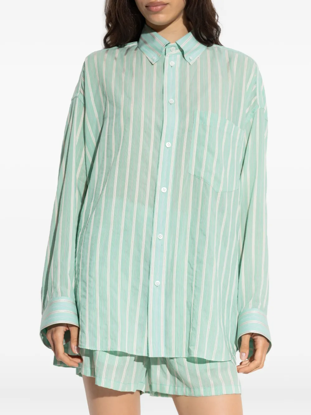 Balenciaga Cocoon shirt Groen