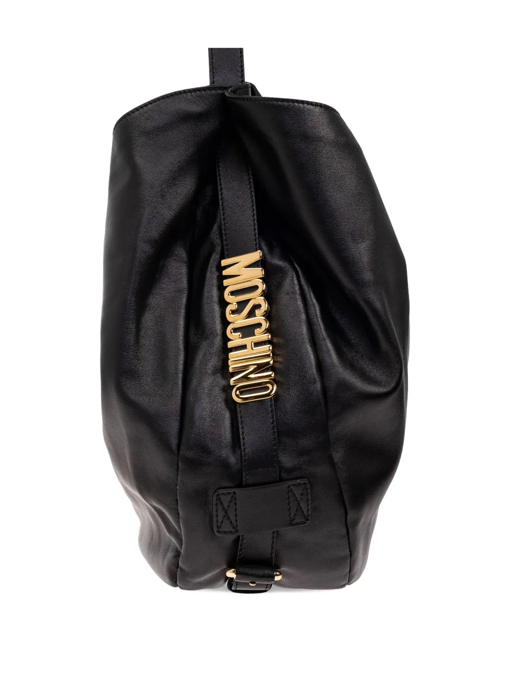 Moschino Leren shopper Zwart