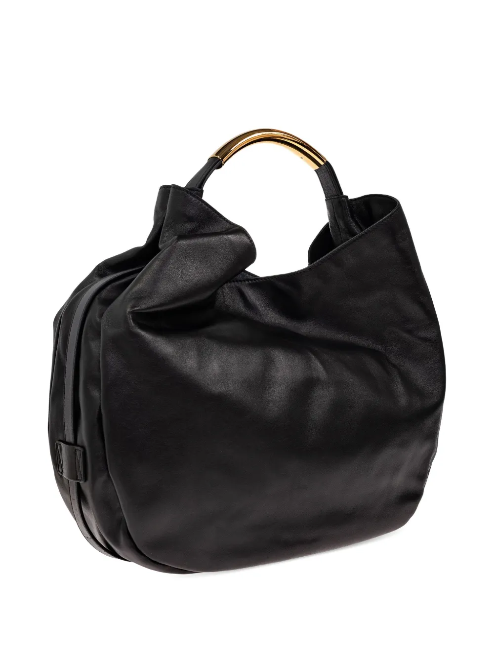 Moschino Leren shopper Zwart