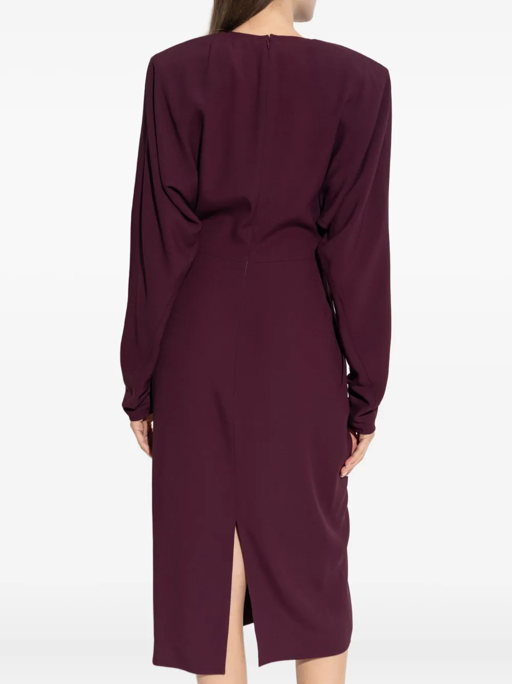 Stella McCartney Midi-jurk met gedraaid detail Rood