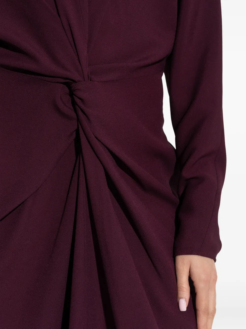 Stella McCartney Midi-jurk met gedraaid detail Rood