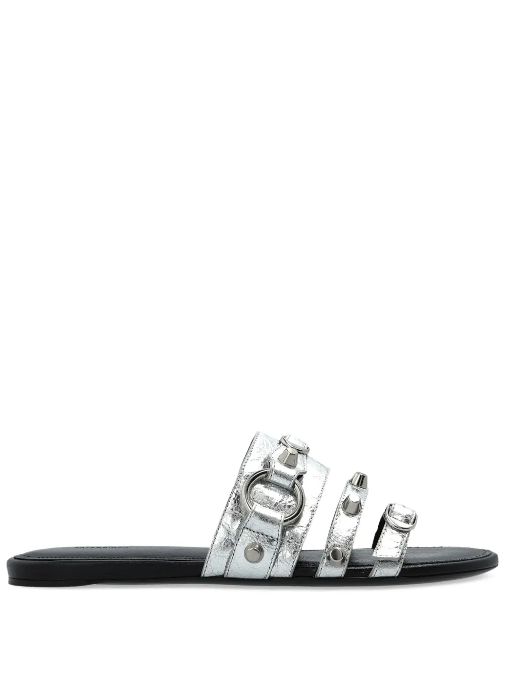 Balenciaga buckle-detail slides Silver