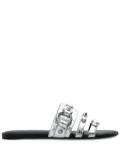 Balenciaga buckle-detail slides - Silver