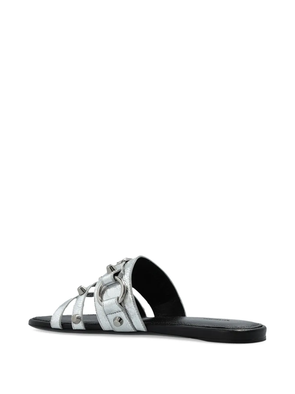 Balenciaga buckle-detail slides Silver