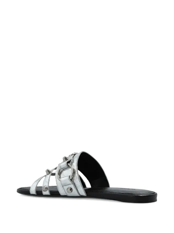 Balenciaga buckle-detail Slides | Silver | FARFETCH display picture 1