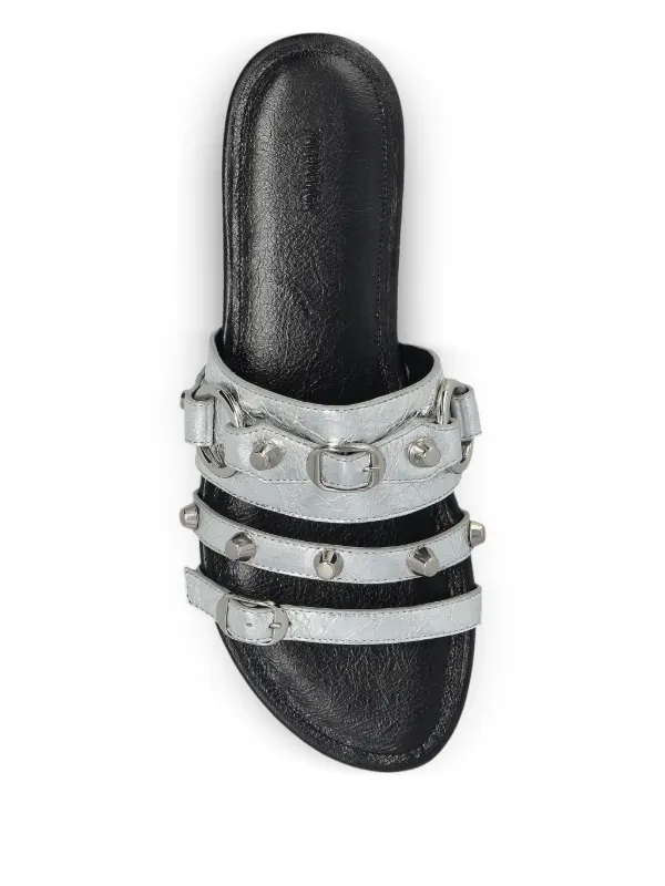Balenciaga buckle-detail Slides | Silver | FARFETCH display picture 1
