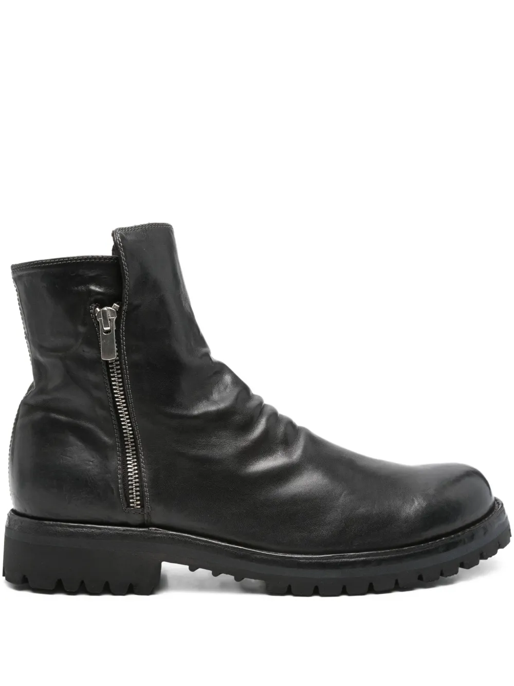 Officine Creative Ikonic 004 side-zip calf-leather boots Zwart