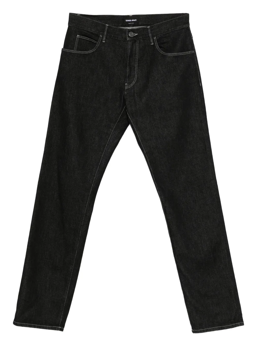 Giorgio Armani contrast-stitching jeans Zwart