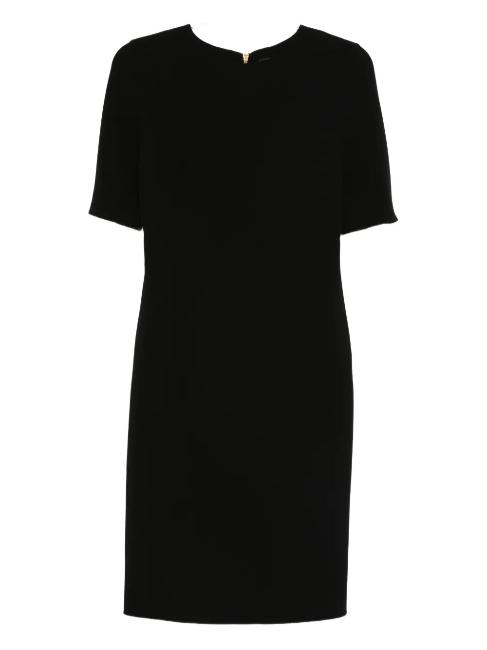 Giorgio Armani zip-fastening short-sleeve midi dress Zwart