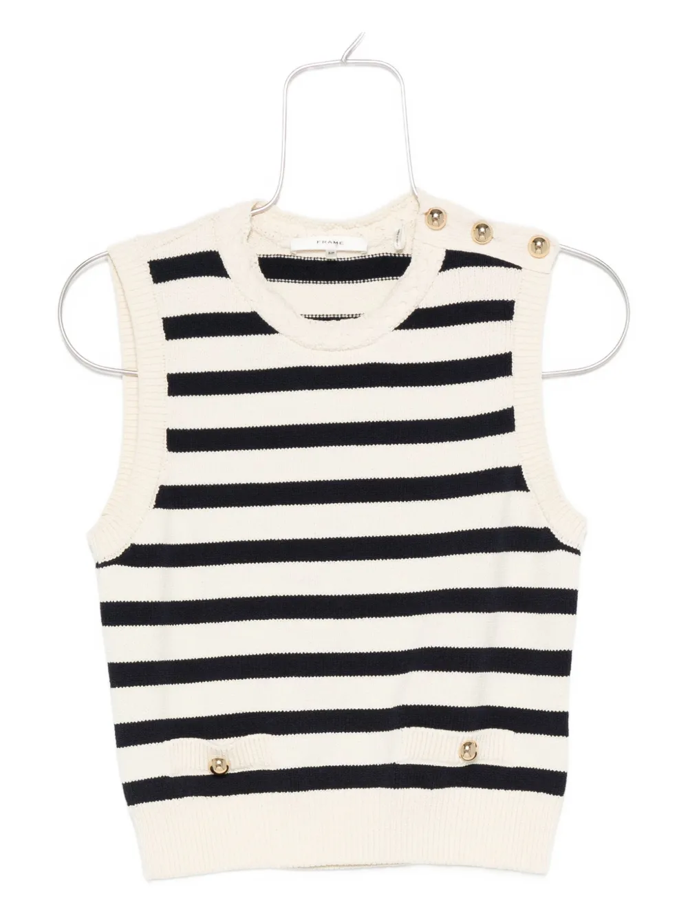 FRAME The Harbor striped-pattern vest Blauw