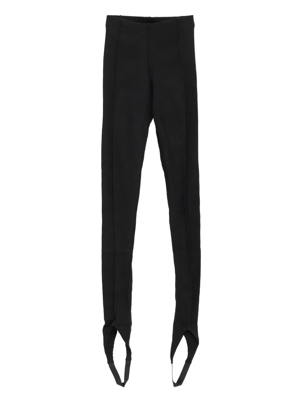 Baserange Sync ribbed stirrup leggings Zwart