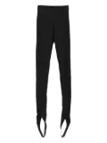 Baserange Sync ribbed stirrup leggings - Black