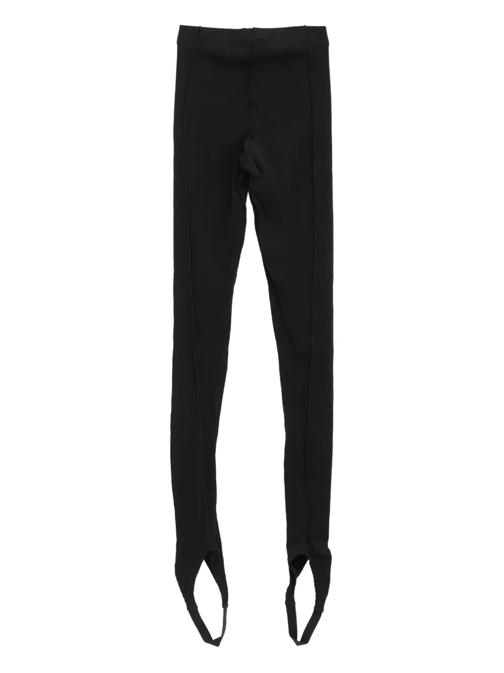 Baserange Sync ribbed stirrup leggings Zwart