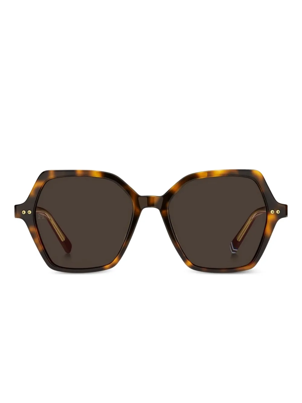 Tommy Hilfiger geometric-frame sunglasses - ブラウン Tommy Hilfiger geometric-frame sunglasses - ブラウン