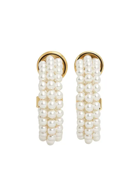 Alaïa glass-pearl hoop earrings
