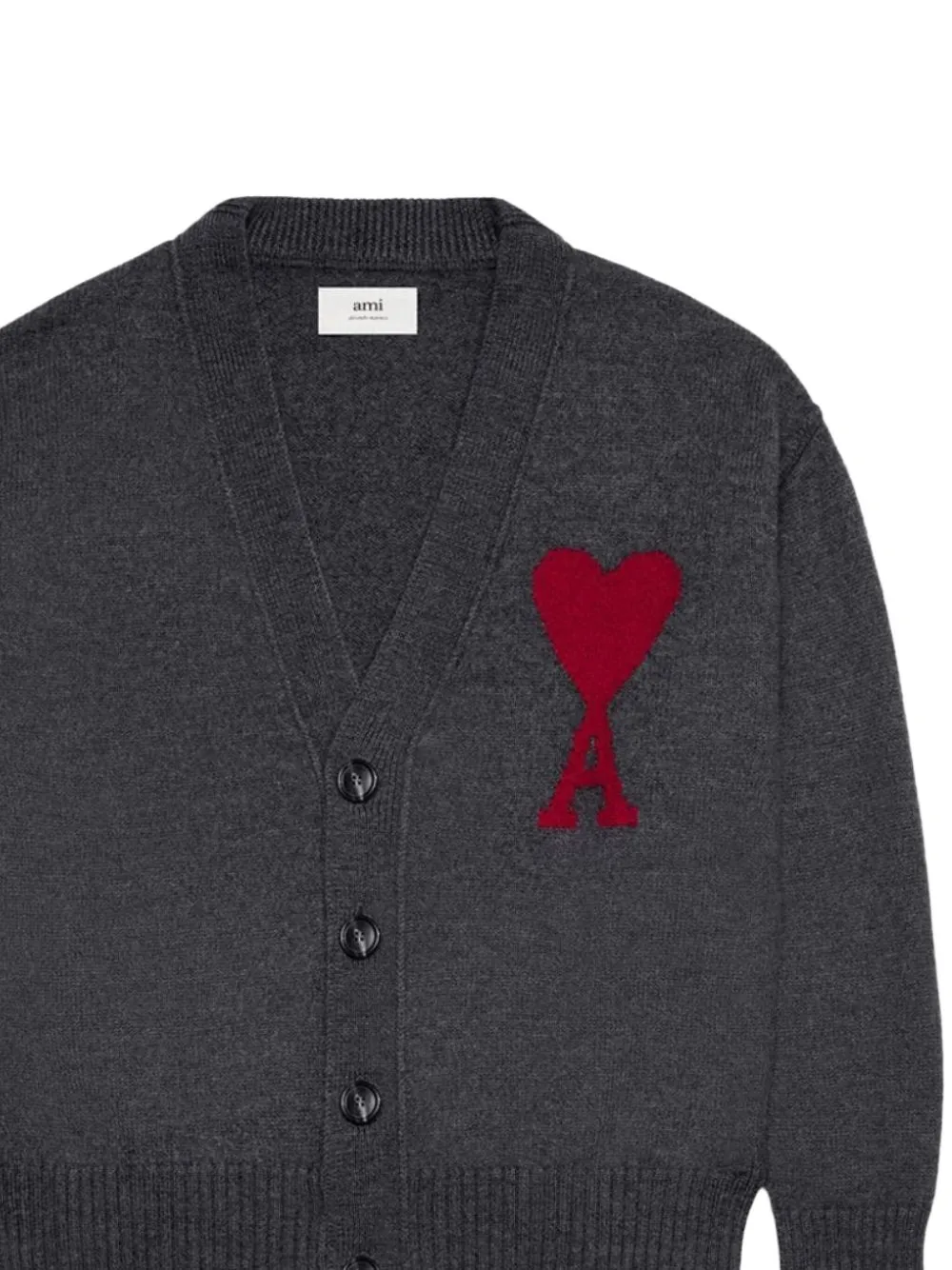 AMI Paris Ami de Coeur heart-logo wool cardigan | Cardigans | Image 2