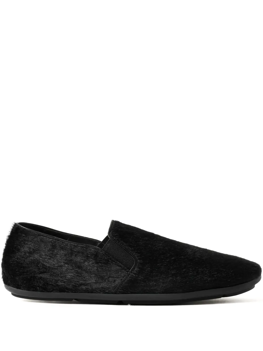 The Row leather loafers Black
