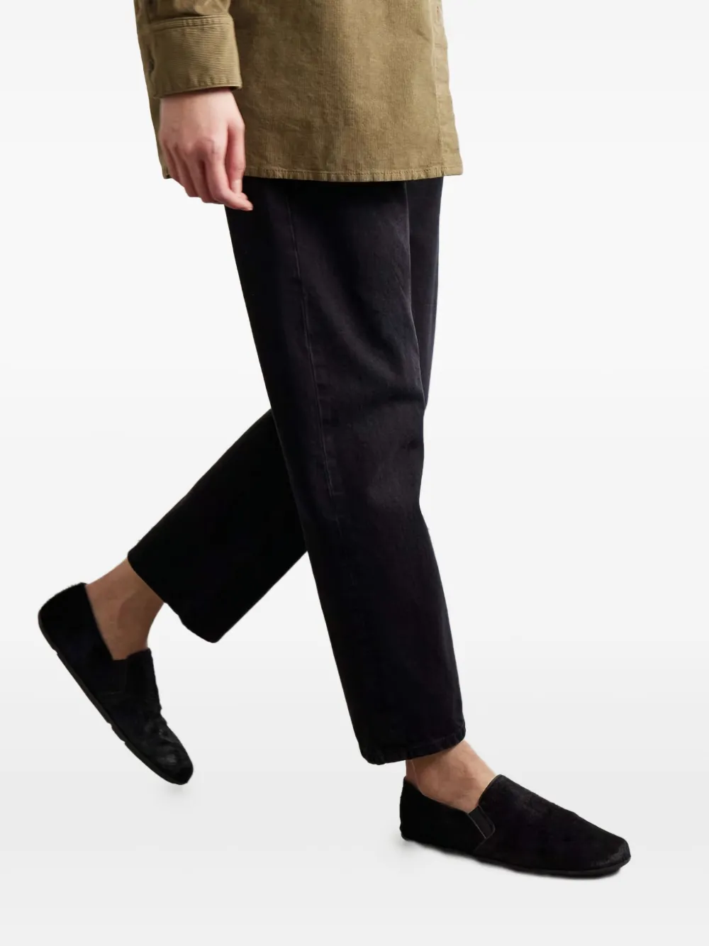 The Row leather loafers Black