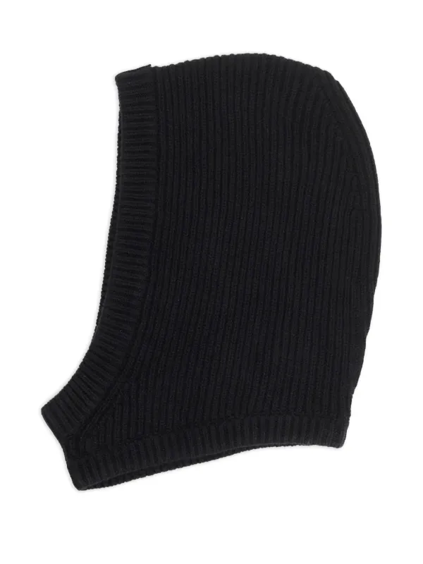 Rick Owens Ribbed Balaclava | Black | FARFETCH IL